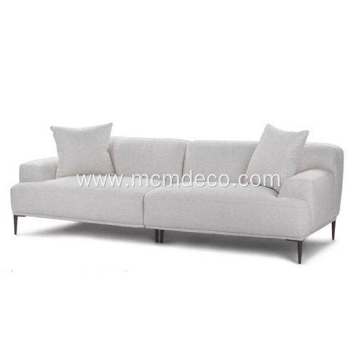 Modern Abisko Mist Gray Fabric Sofa